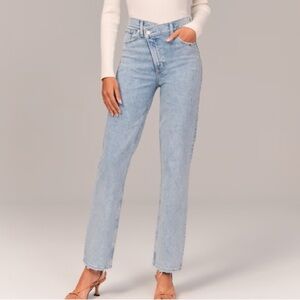 Abercrombie & Fitch Light Wash Straight Leg Jeans